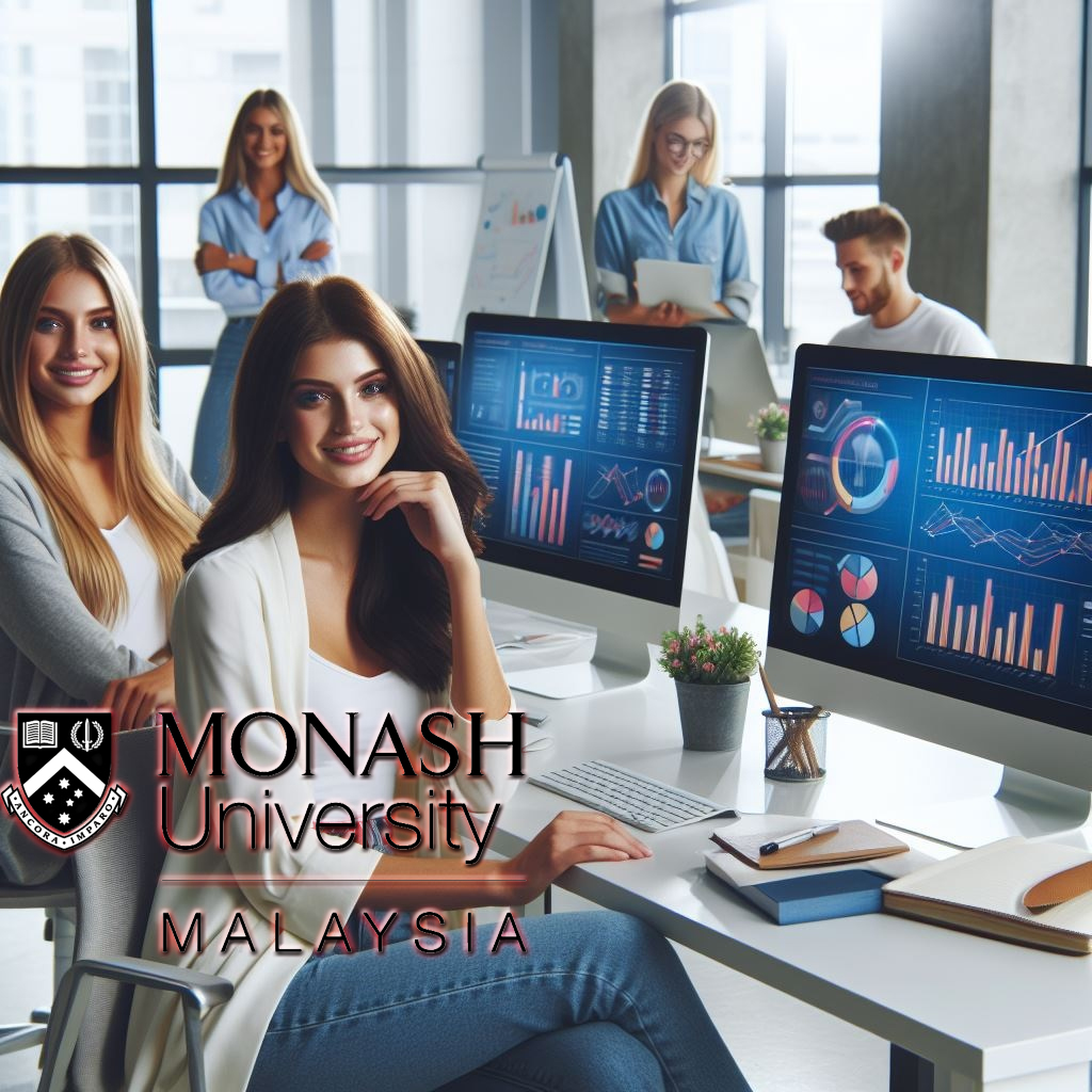 Students studying in a top university Monash Malaysia